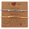 Women's Stainless Steel Inspirational Beaded Bracelet Simple Geometric Elastic Bracelet With Electroplated Finish Jewelry Gift