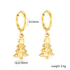 Women's Stainless Steel Irregular Oval Spider Web Halloween Earrings With Geometric Electroplated Design