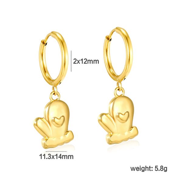 Women's Stainless Steel Irregular Oval Spider Web Halloween Earrings With Geometric Electroplated Design