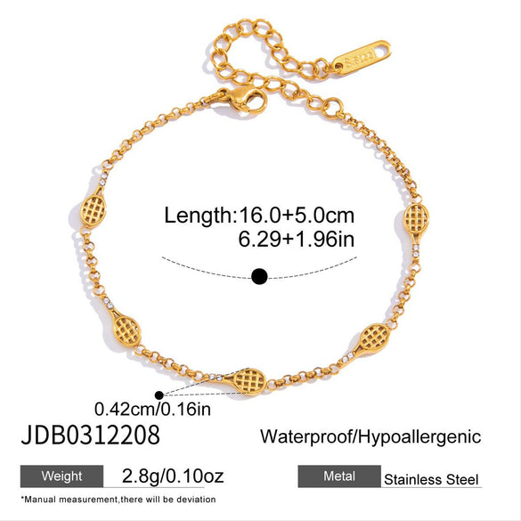Women's Stainless Steel Jewelry Accessories Ring Necklace Bracelet With Pvd Furnace Vacuum Real Gold Plating