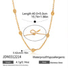 Women's Stainless Steel Jewelry Accessories Ring Necklace Bracelet With Pvd Furnace Vacuum Real Gold Plating