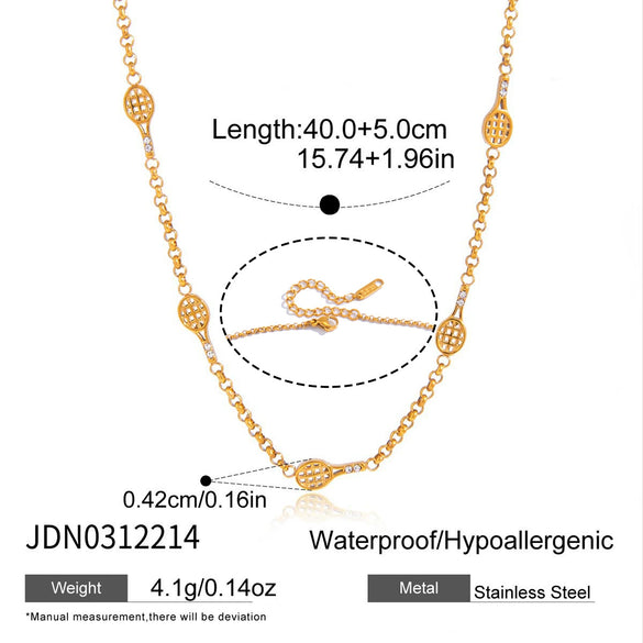 Women's Stainless Steel Jewelry Accessories Ring Necklace Bracelet With Pvd Furnace Vacuum Real Gold Plating