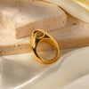 Women's Stainless Steel Jewelry Electroplated Geometric Double Sided Ring With Devil's Eye Lips Design
