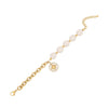 Women's Stainless Steel Jewelry Eye Bracelet With Pearl Moon And Star Pattern Electroplated