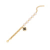 Women's Stainless Steel Jewelry Eye Bracelet With Pearl Moon And Star Pattern Electroplated