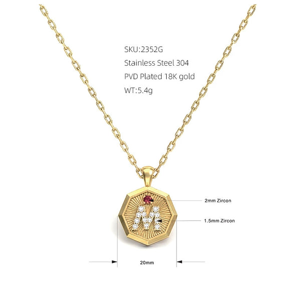 Women's Stainless Steel Jewelry Set With Doublelayer Bracelet Necklace Pearl Earrings And Rhinestone Letter Pendant Electroplated Geometric Design