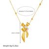 Women's Stainless Steel Jewelry Set With Pearl Bow Fireworks Design And Electroplating Treatment