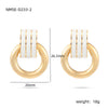 Women's Stainless Steel 18K Electroplated Geometric Fashion Earrings