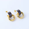 Women's Stainless Steel 18K Electroplated Geometric Fashion Earrings