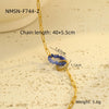 Women's Stainless Steel 18K Electroplated Natural Stone Necklace For Autumn And Winter