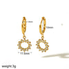 Women's Stainless Steel 18K Gold Electroplated Geometric Design Earrings