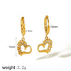 Women's Stainless Steel 18K Gold Electroplated Geometric Design Earrings