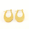 Women's 316L Stainless Steel 18K Gold Plated Geometric Exaggerated Spiral Wave Point Earring Buckles