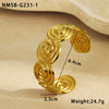 Women's Stainless Steel 18K Gold Plated Geometric Style Bracelet
