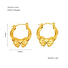 Women's 316L Stainless Steel 18K Gold Plated Geometric Ushape Electroplated Earrings