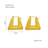 Women's 316L Stainless Steel 18K Gold Plated Geometric Ushape Electroplated Earrings