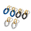 Women's Stainless Steel 18K Gold Vacuum Plated Geometric Irregular Earrings With Simple Fashion Design