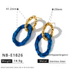 Women's Stainless Steel 18K Gold Vacuum Plated Geometric Irregular Earrings With Simple Fashion Design