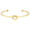 Women's Stainless Steel Knotted Heart Bracelet Simple Glossy Electroplated Heart Shape Tennis Bracelet