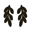 Women's Stainless Steel Leaf Flower Earrings With Electroplated Finish Botanical Fashion Jewelry