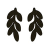 Women's Stainless Steel Leaf Flower Earrings With Electroplated Finish Botanical Fashion Jewelry
