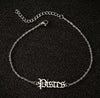 Women's Stainless Steel Letter Charm Anklet With Constellation Inspired Design For Wholesale