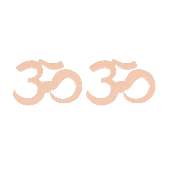 Women's Stainless Steel Letter Pattern Earrings With Praying Symbol And Electroplated Finish Fashion Jewelry