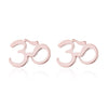 Women's Stainless Steel Letter Pattern Earrings With Praying Symbol And Electroplated Finish Fashion Jewelry