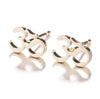 Women's Stainless Steel Letter Pattern Earrings With Praying Symbol And Electroplated Finish Fashion Jewelry