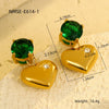 Women's Stainless Steel Love Series Peach Heart Earrings With Electroplating Design