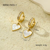 Women's Stainless Steel Love Series Peach Heart Earrings With Electroplating Design
