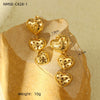 Women's Stainless Steel Love Series Peach Heart Earrings With Electroplating Design