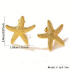 Women's Stainless Steel Marine Style Shell Pearl Starfish Jellyfish Geometric Earrings With Stamped High End Fashion Design