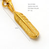 Women's Stainless Steel Mermaid Feather Pendant Necklace With Goldplated Finish And Oshaped Chain Retro Personality Jewelry Accessory