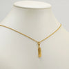 Women's Stainless Steel Mermaid Feather Pendant Necklace With Goldplated Finish And Oshaped Chain Retro Personality Jewelry Accessory