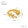 Women's 316L Stainless Steel Microinlaid Zircon Horse Eye Ring Geometric Electroplating Trendy Simple Cold Style Opening Adjustable