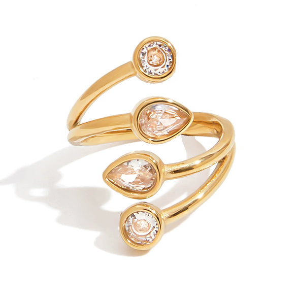 Women's Stainless Steel Minimalist Electroplated Ring