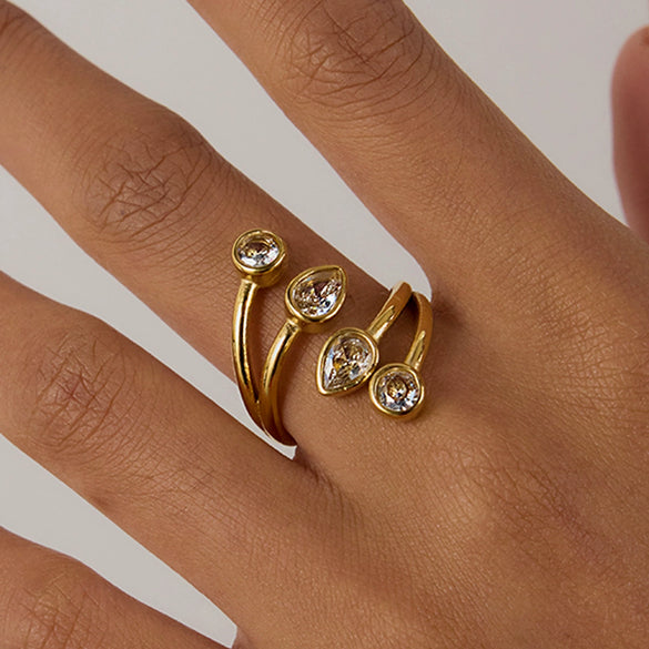 Women's Stainless Steel Minimalist Electroplated Ring