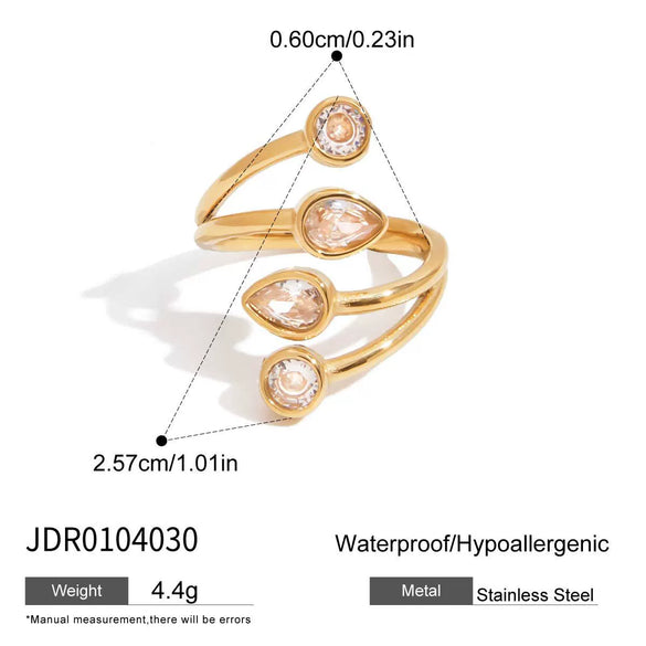 Women's Stainless Steel Minimalist Electroplated Ring