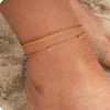 Women's Stainless Steel Multi Layer Geometric Anklet Beach Foot Chain Fashion Jewelry