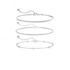 Women's Stainless Steel Multi Layer Geometric Anklet Beach Foot Chain Fashion Jewelry