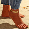 Women's Stainless Steel Multi Layer Geometric Anklet Beach Foot Chain Fashion Jewelry