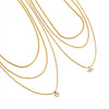 Women's Stainless Steel Multilayer Clavicle Necklace With Geometric Pendant And Pvd Vacuum Gold Plating