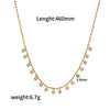 Women's Stainless Steel Multizircon Geometric Dotted Diamond O Word Chain Necklace Light Luxury Style