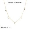 Women's Stainless Steel Multizircon Geometric Dotted Diamond O Word Chain Necklace Light Luxury Style