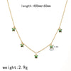 Women's Stainless Steel Multizircon Geometric Dotted Diamond O Word Chain Necklace Light Luxury Style