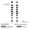 Women's Stainless Steel Natural Stone Tassel Earrings Geometric Plated Dangle Earrings Elegant Pierced Jewelry