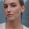 Women's Stainless Steel Natural Stone Tassel Earrings Geometric Plated Dangle Earrings Elegant Pierced Jewelry