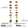 Women's Stainless Steel Natural Stone Tassel Earrings Geometric Plated Dangle Earrings Elegant Pierced Jewelry