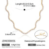 Women's Stainless Steel Necklace And Bracelet Set With Full Diamond Wave Design And Geometric Plated Jewelry